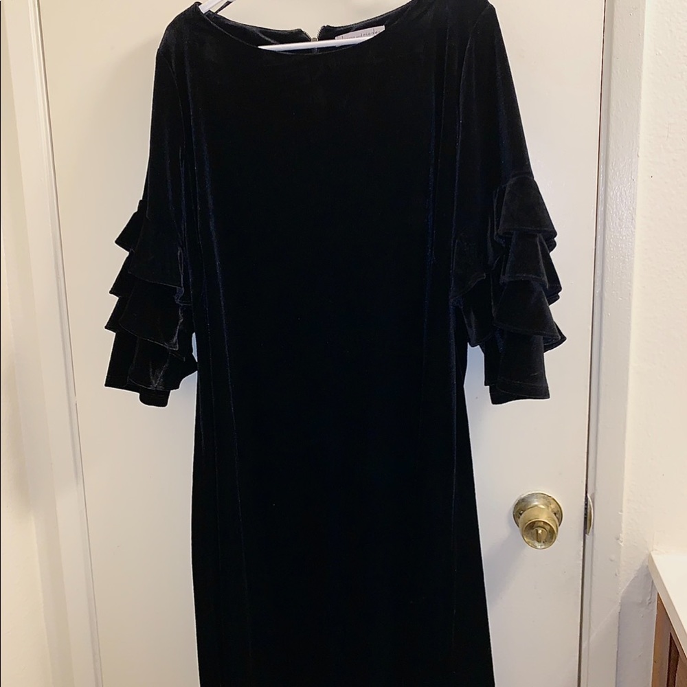 Velvet Black Midi Dress - LBD (New with tag)
